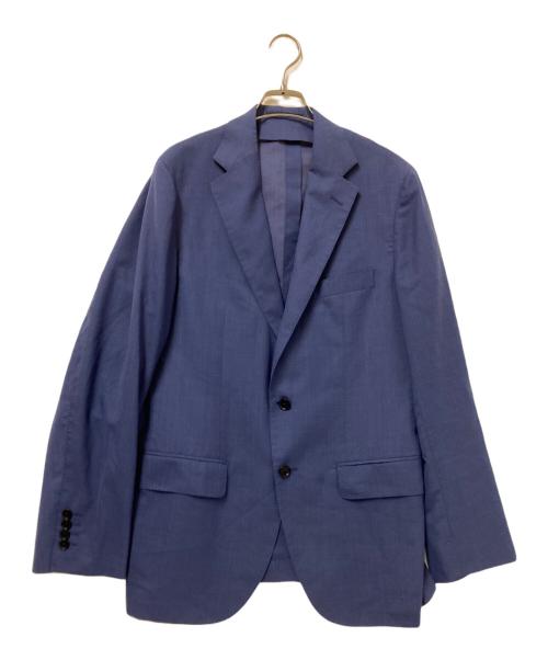 TOMORROW LAND（トゥモローランド）TOMORROW LAND (トゥモローランド) Super120'sウールポリエステル シングルブレステッド2Bジャケット ネイビー サイズ:50の古着・服飾アイテム