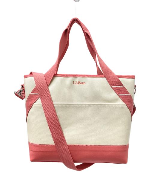L.L.Bean（エルエルビーン）L.L.Bean (エルエルビーン) インサレーテッド・トート アイボリー×ピンク サイズ:下記参照の古着・服飾アイテム