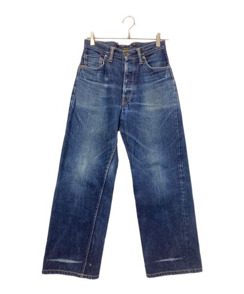 ATLAST & CO（アットラスト）ATLAST & CO (アットラスト) シンチバック・サスペンダーボタン付セルビッチデニムパンツ インディゴ サイズ:下記参照の古着・服飾アイテム