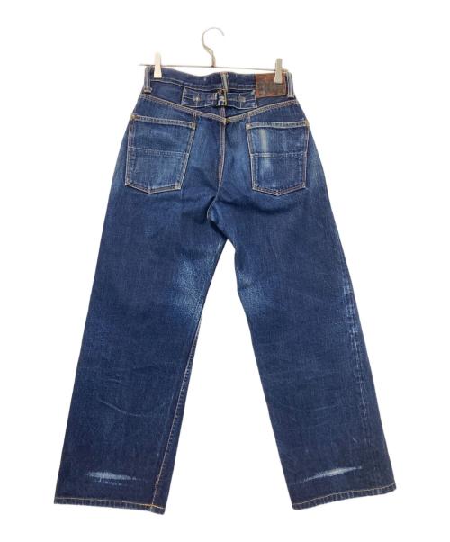 ATLAST & CO（アットラスト）ATLAST & CO (アットラスト) シンチバック・サスペンダーボタン付セルビッチデニムパンツ インディゴ サイズ:下記参照の古着・服飾アイテム