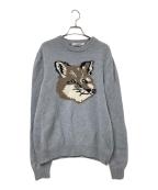 maison kitsuneメゾンキツネ）の古着「BIG FOX HEAD PULLOVER」｜グレー