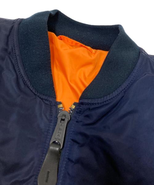 ALPHA（アルファ）ALPHA (アルファ) MA-1フライトジャケット ネイビー×オレンジ サイズ: Lの古着・服飾アイテム