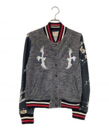 Denim & Supply Ralph Lauren（デニム＆サプライ ラルフローレン）の古着「刺繍切替スタジャン」｜グレー