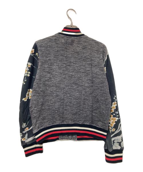 Denim & Supply Ralph Lauren（デニム＆サプライ ラルフローレン）Denim & Supply Ralph Lauren (デニム＆サプライ ラルフローレン) 刺繍切替スタジャン グレー サイズ:Mの古着・服飾アイテム