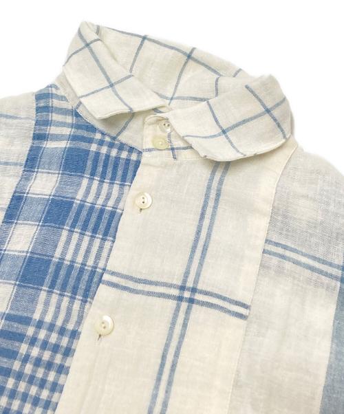 POLO RALPH LAUREN（ポロ・ラルフローレン）POLO RALPH LAUREN (ポロ・ラルフローレン) シャツワンピース ホワイト×ブルー サイズ:XSの古着・服飾アイテム