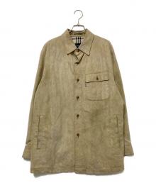 BURBERRY LONDON（バーバリーロンドン）の古着「エコスウェードシャツ」｜ベージュ