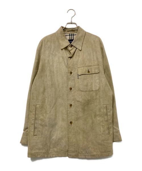 BURBERRY LONDON（バーバリーロンドン）BURBERRY LONDON (バーバリーロンドン) エコスウェードシャツ ベージュ サイズ:Mの古着・服飾アイテム