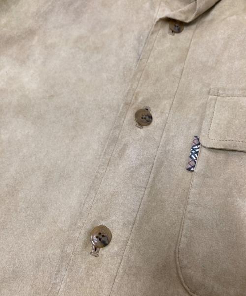 BURBERRY LONDON（バーバリーロンドン）BURBERRY LONDON (バーバリーロンドン) エコスウェードシャツ ベージュ サイズ:Mの古着・服飾アイテム