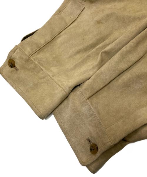 BURBERRY LONDON（バーバリーロンドン）BURBERRY LONDON (バーバリーロンドン) エコスウェードシャツ ベージュ サイズ:Mの古着・服飾アイテム