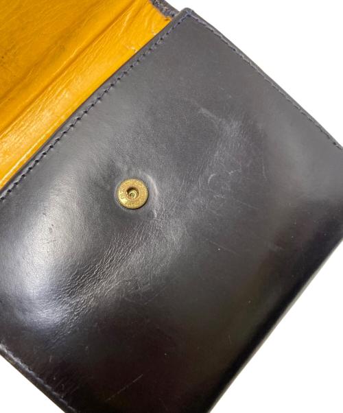 Whitehouse Cox（ホワイトハウスコックス）Whitehouse Cox (ホワイトハウスコックス) 3つ折り財布 ブラック×イエロー サイズ:下記参照の古着・服飾アイテム