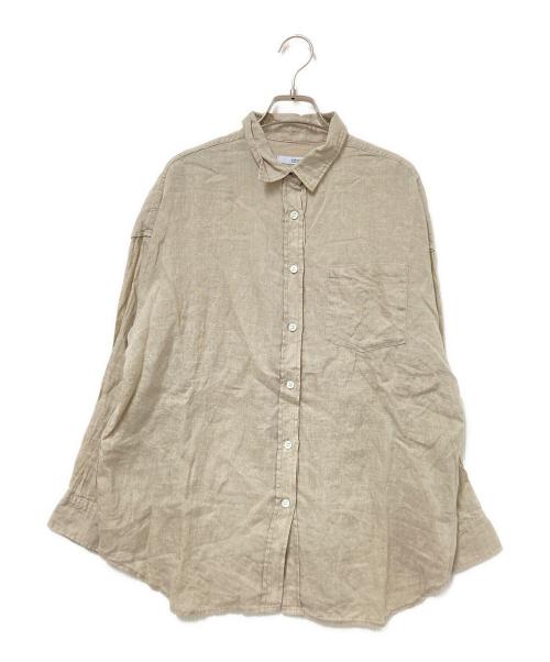 JOURNAL STANDARD relume（ジャーナルスタンダード レリューム）JOURNAL STANDARD relume (ジャーナルスタンダード レリューム) フレンチリネンオーバーサイズシャツ ベージュ サイズ:下記参照の古着・服飾アイテム