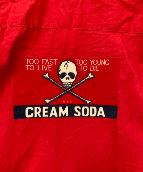 CREAM SODA（クリームソーダ）CREAM SODA (クリームソーダ) 長袖ボーリングシャツ ブラック×レッド サイズ:下記参照の古着・服飾アイテム