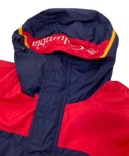 Columbia（コロンビア）Columbia (コロンビア) 90‘Sアノラックパーカー レッド×ネイビー サイズ:Mの古着・服飾アイテム