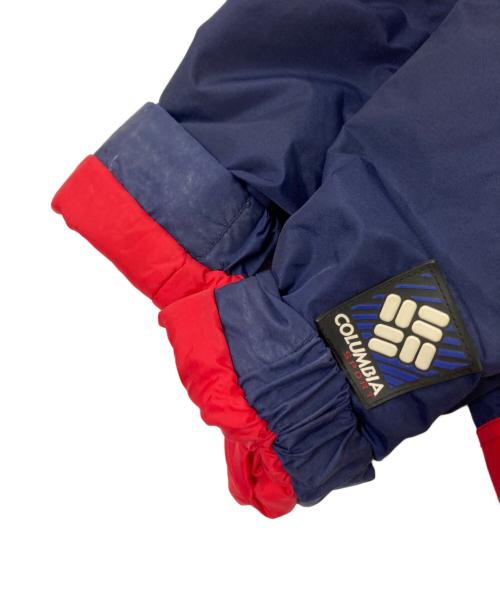 Columbia（コロンビア）Columbia (コロンビア) 90‘Sアノラックパーカー レッド×ネイビー サイズ:Mの古着・服飾アイテム