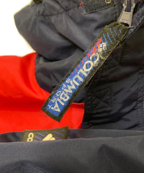 Columbia（コロンビア）Columbia (コロンビア) 90‘Sアノラックパーカー レッド×ネイビー サイズ:Mの古着・服飾アイテム