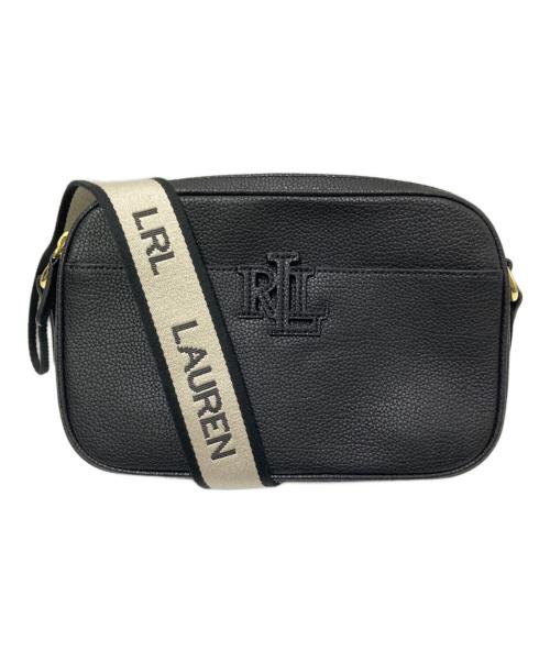 LAUREN RALPH LAUREN（ローレン ラルフ ローレン）LAUREN RALPH LAUREN (ローレン ラルフ ローレン) ロゴストラップレザーショルダーバッグ ブラック サイズ:下記参照の古着・服飾アイテム