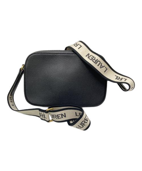 LAUREN RALPH LAUREN（ローレン ラルフ ローレン）LAUREN RALPH LAUREN (ローレン ラルフ ローレン) ロゴストラップレザーショルダーバッグ ブラック サイズ:下記参照の古着・服飾アイテム
