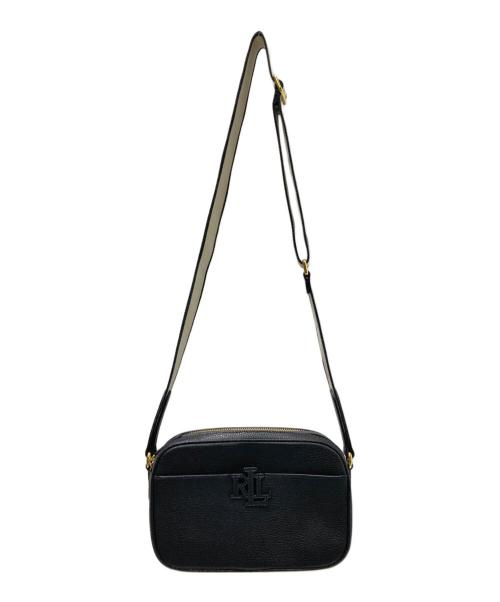 LAUREN RALPH LAUREN（ローレン ラルフ ローレン）LAUREN RALPH LAUREN (ローレン ラルフ ローレン) ロゴストラップレザーショルダーバッグ ブラック サイズ:下記参照の古着・服飾アイテム