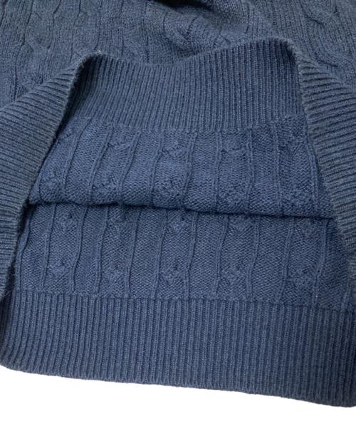 POLO RALPH LAUREN（ポロ・ラルフローレン）POLO RALPH LAUREN (ポロ・ラルフローレン) ハーフジップケーブルニット ネイビー サイズ:Lの古着・服飾アイテム