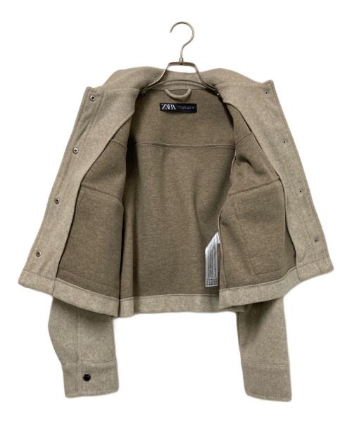 ZARA（ザラ）ZARA (ザラ) 短丈ジャケット ベージュ サイズ:US:Sの古着・服飾アイテム