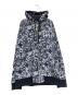 stussy（ステューシー）の古着「総柄ジップパーカー」｜ホワイト×ブラック
