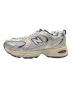 NEW BALANCE (ニューバランス) ローカットスニーカー シルバー×ネイビー サイズ:23.5cm：6000円