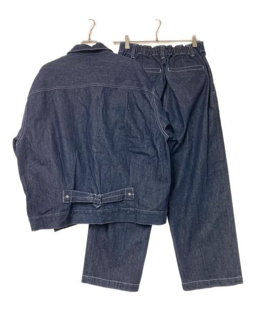 WYM LIDNM（ウィム バイ リドム）WYM LIDNM (ウィム バイ リドム) HEAVY OZ WIDE DENIM SET-UP インディゴ サイズ:Sの古着・服飾アイテム