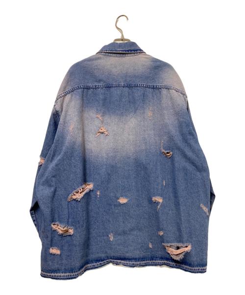 HARE（ハレ）HARE (ハレ) ダメージ加工シャツジャケット インディゴ サイズ:Fの古着・服飾アイテム