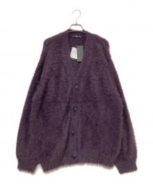 HARE（ハレ）の古着「ロングシャギーニットカーディガン」｜パープル