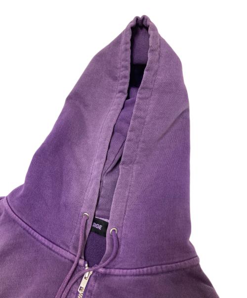 X-LARGE（エクストララージ）X-LARGE (エクストララージ) PIGMENT DYED EMBOSS LOGO ZIP HOODED SWEAT パープル サイズ:XLの古着・服飾アイテム