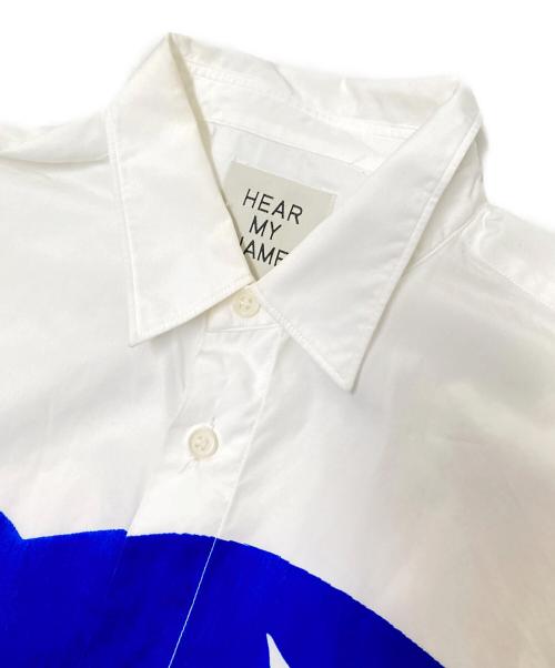 HEAR MY NAME（ヒアマイネーム）HEAR MY NAME (ヒアマイネーム) マティス プリント オーバーサイズ レギュラーカラー シャツ ブルー×ホワイト サイズ:下記参照の古着・服飾アイテム