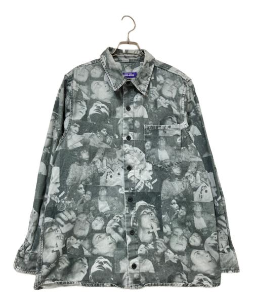 FUCKING AWESOME（ファッキンオーサム）FUCKING AWESOME (ファッキンオーサム) Praying Kids L/S Twill Shirt ホワイト×グレー サイズ:Sの古着・服飾アイテム