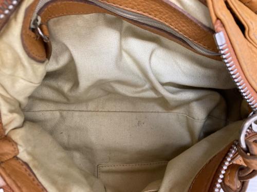 Chloe（クロエ）Chloe (クロエ) レザーハンドバッグ ブラウンの古着・服飾アイテム