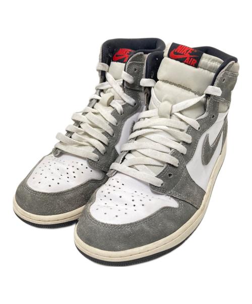 NIKE（ナイキ）NIKE (ナイキ) AIR JORDAN 1 RETRO HIGH OG ホワイト×グレー サイズ:27.5cmの古着・服飾アイテム