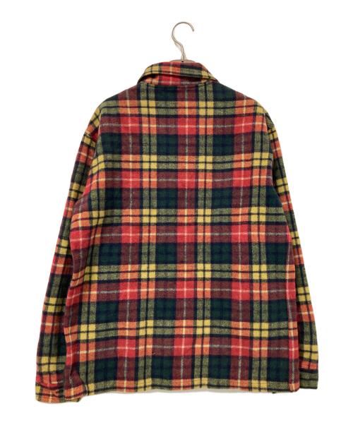 BESS（ベス）BESS (ベス) ジップアップシャツジャケット レッド×グリーン サイズ:48の古着・服飾アイテム