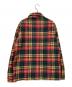 BESS (ベス) ジップアップシャツジャケット レッド×グリーン サイズ:48：4000円