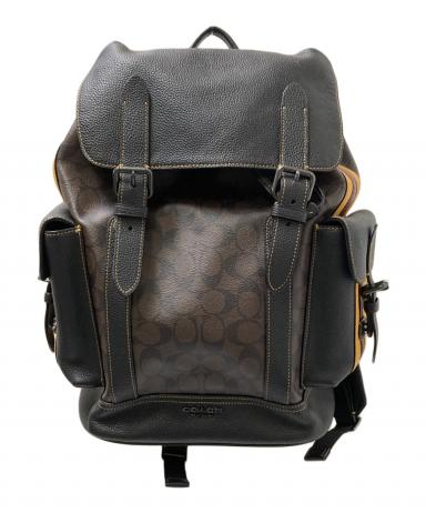 最終値下げしました。COACH シグネチャー バックパック ブラウン 中古・古着通販】COACH (コーチ) シグネチャーバックパック ブラック
