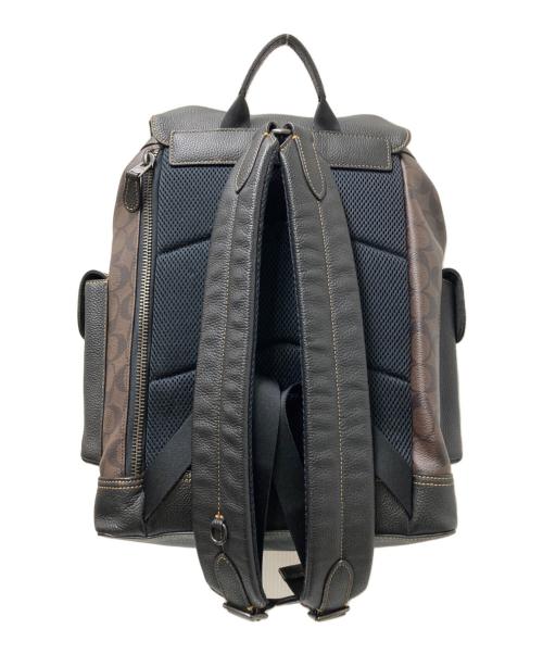 COACH（コーチ）COACH (コーチ) シグネチャーバックパック ブラック×ブラウン サイズ:下記参照の古着・服飾アイテム