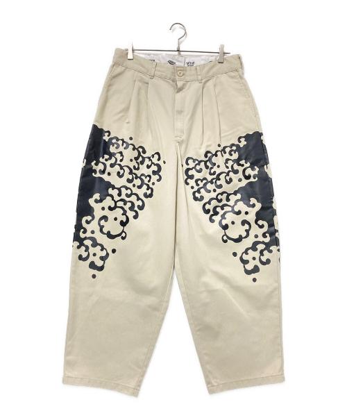 Dickies（ディッキーズ）Dickies (ディッキーズ) INSCRIBE TATTOO (インスクライブ タトゥー) MS X INS WAVE PRINT ベージュ×ブラック サイズ:XLの古着・服飾アイテム