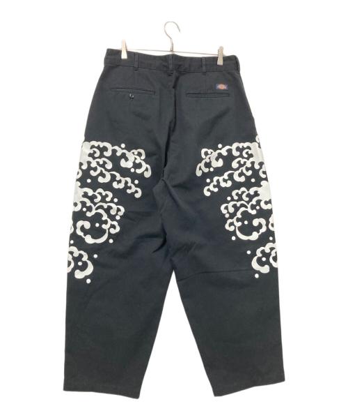 Dickies（ディッキーズ）Dickies (ディッキーズ) INSCRIBE TATTOO (インスクライブ タトゥー) MS X INS WAVE PRINT ブラック×ホワイト サイズ:XLの古着・服飾アイテム