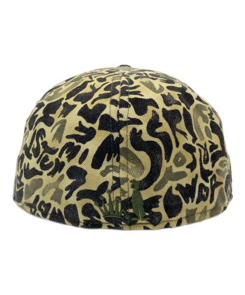 New Era（ニューエラ）New Era (ニューエラ) stussy (ステューシー) スカル刺繍カモフラキャップ ベージュ×ブラック サイズ:下記参照の古着・服飾アイテム