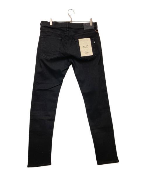 REPLAY（リプレイ）REPLAY (リプレイ) スリムフィット Hyperflex ブラックデニム：SARTORIALE ブラック サイズ:34 未使用品の古着・服飾アイテム