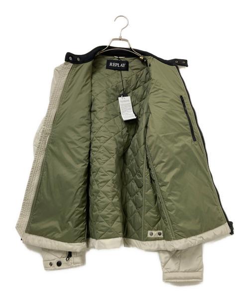 REPLAY（リプレイ）REPLAY (リプレイ) ショートキルティングライダースジャケット ベージュ サイズ:XL 未使用品の古着・服飾アイテム