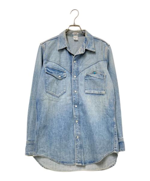 mynt denim（ミントデニム）mynt denim (ミントデニム) International Gallery (インターナショナルギャラリー) CENT デニムウエスタンシャツ インディゴ サイズ:Mの古着・服飾アイテム
