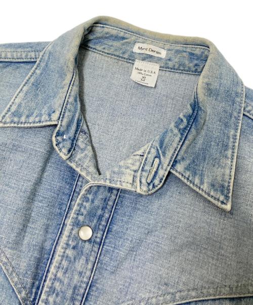mynt denim（ミントデニム）mynt denim (ミントデニム) International Gallery (インターナショナルギャラリー) CENT デニムウエスタンシャツ インディゴ サイズ:Mの古着・服飾アイテム