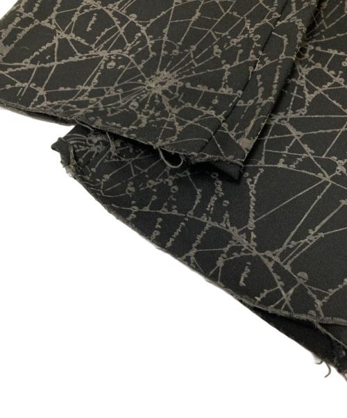 masu（エムエーエスユー）masu (エムエーエスユー) FLOCKY WEB FLARE PANTS グレー×ブラック サイズ:48の古着・服飾アイテム