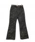 masu（エムエーエスユー）の古着「FLOCKY WEB FLARE PANTS」｜グレー×ブラック