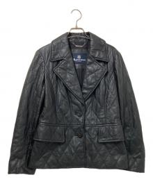 Aquascutum（アクアスキュータム）の古着「シープスキンキルティングジャケット」｜ブラック