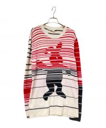 MARNI（マルニ）の古着「ダンスバニーニット」｜レッド×ホワイト