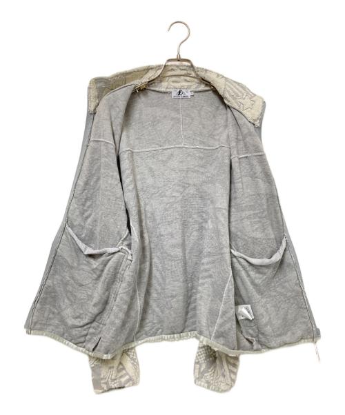 Hysteric Glamour（ヒステリックグラマー）Hysteric Glamour (ヒステリックグラマー) パイル加工スタンドネックジャケット グレー×ホワイト サイズ:Sの古着・服飾アイテム